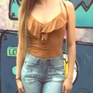 Nordstrom suede bodysuit